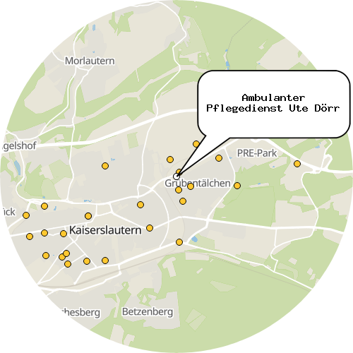 Kartenausschnitt für die Firma Ambulanter Pflegedienst Ute Dörr