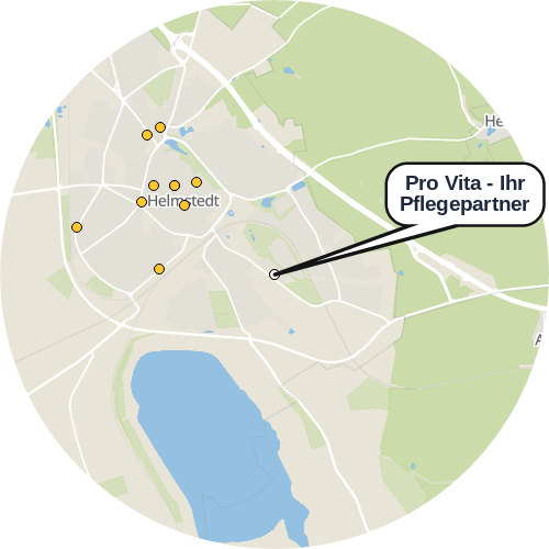 Kartenausschnitt für die Firma Pro Vita - Ihr Pflegepartner