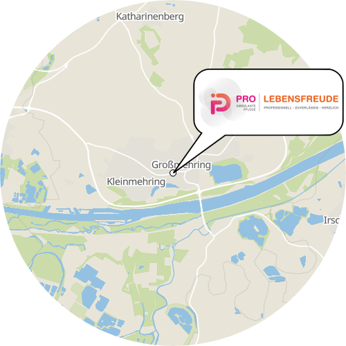 Kartenausschnitt für die Firma Pro Lebensfreude GmbH