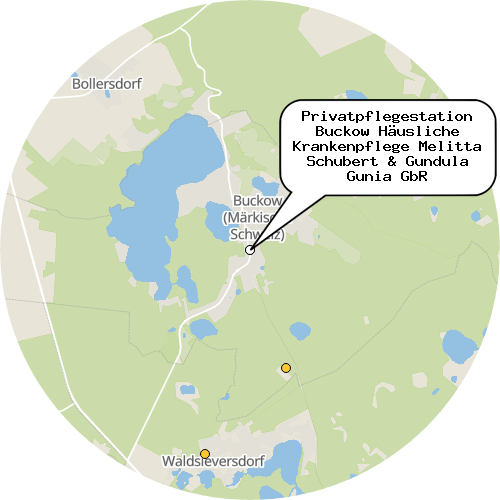 Kartenausschnitt für die Firma Privatpflegestation Buckow Häusliche Krankenpflege Melitta Schubert & Gundula Gunia GbR