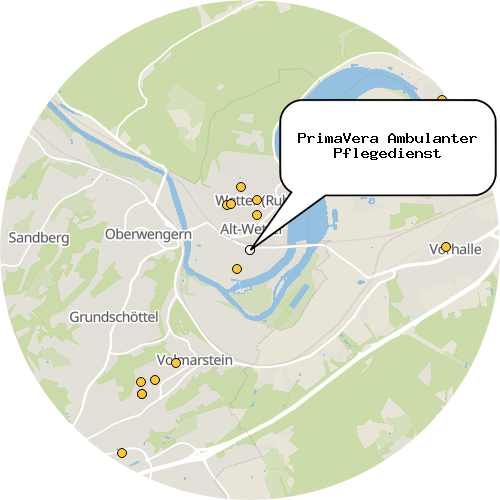 Kartenausschnitt für die Firma PrimaVera Ambulanter Pflegedienst
