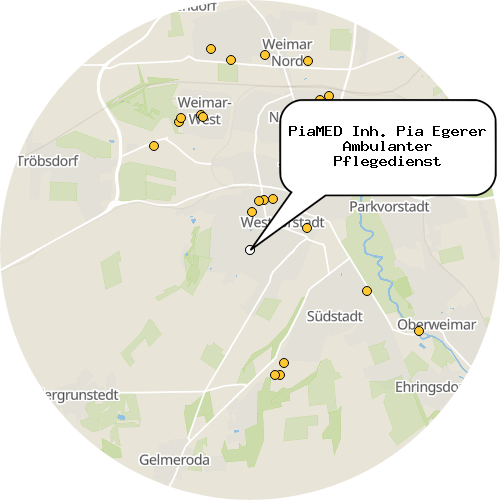 Kartenausschnitt für die Firma PiaMED Inh. Pia Egerer Ambulanter Pflegedienst