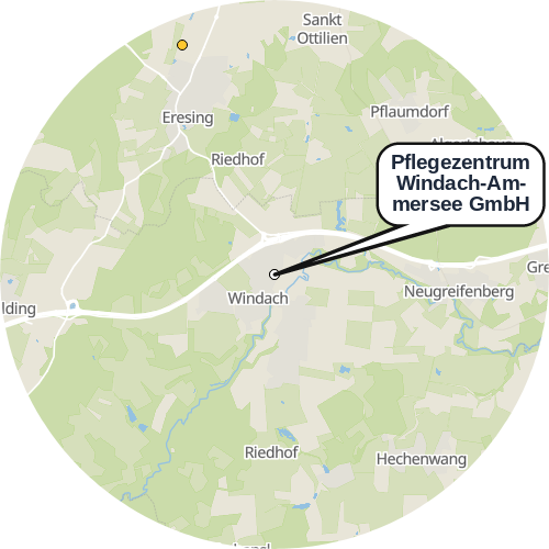 Kartenausschnitt für die Firma Pflegezentrum Windach-Ammersee GmbH