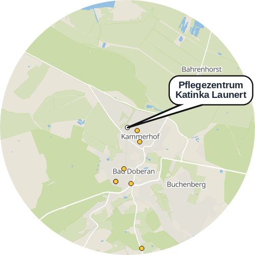 Kartenausschnitt für die Firma Pflegezentrum Katinka Launert