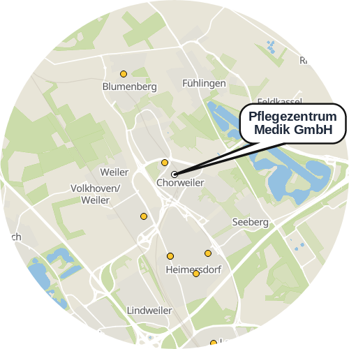 Kartenausschnitt für die Firma Pflegezentrum Medik GmbH