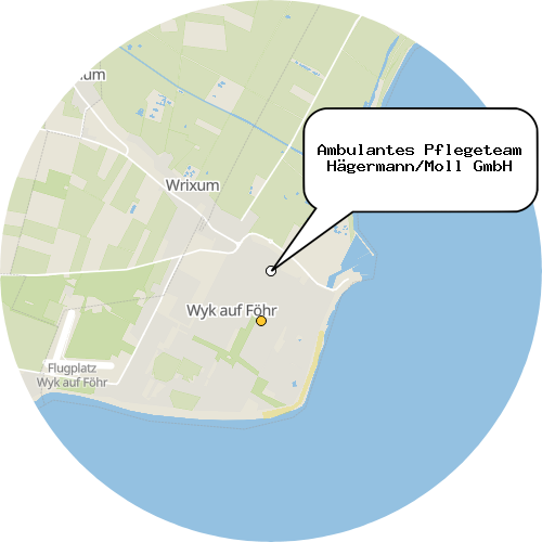 Kartenausschnitt für die Firma Ambulantes Pflegeteam Hägermann/Moll GmbH