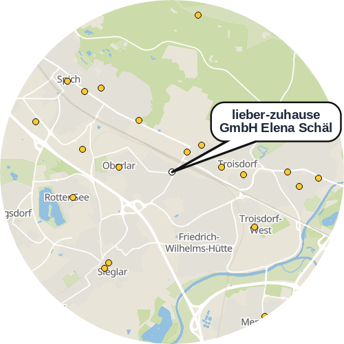 Kartenausschnitt für die Firma lieber-zuhause GmbH Elena Schäl