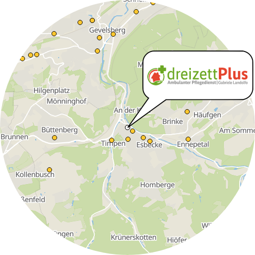 Kartenausschnitt für die Firma dreizett Plus Ennepetal GmbH