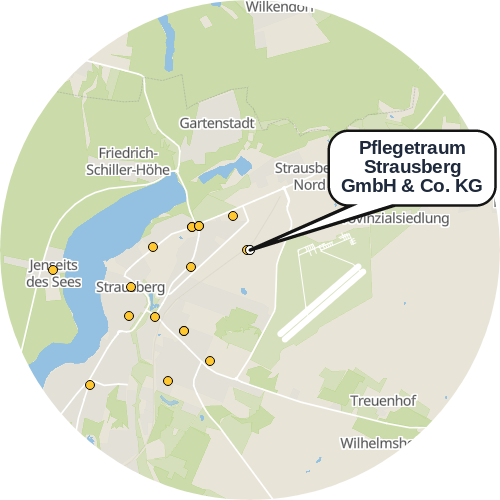 Kartenausschnitt für die Firma Pflegetraum Strausberg GmbH & Co. KG