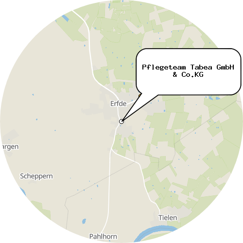 Kartenausschnitt für die Firma Pflegeteam Tabea GmbH & Co.KG