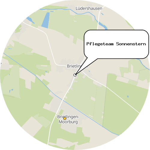 Kartenausschnitt für die Firma Pflegeteam Sonnenstern