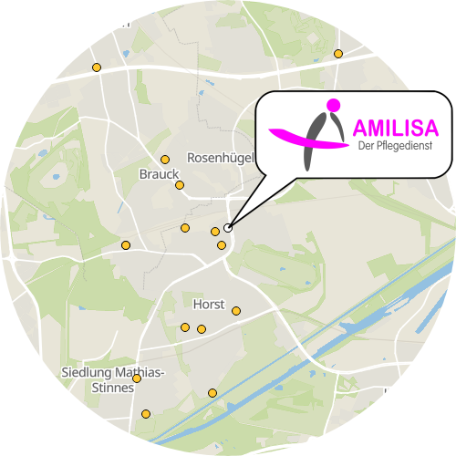 Kartenausschnitt für die Firma Amilisa GmbH