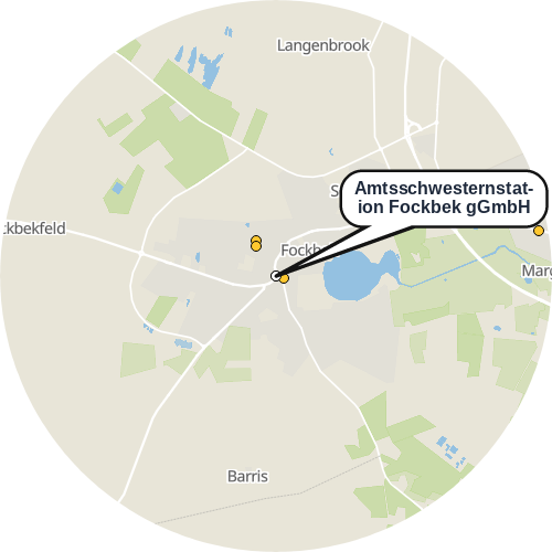 Kartenausschnitt für die Firma Amtsschwesternstation Fockbek gGmbH