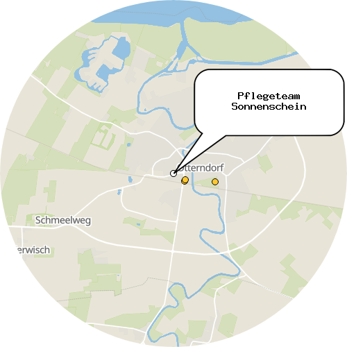 Kartenausschnitt für die Firma Pflegeteam Sonnenschein