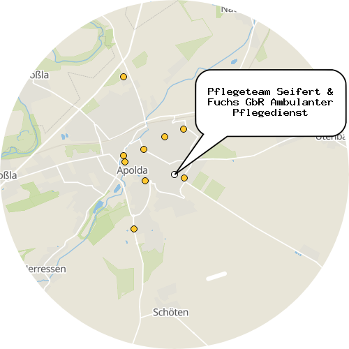 Kartenausschnitt für die Firma Pflegeteam Seifert & Fuchs GbR Ambulanter Pflegedienst
