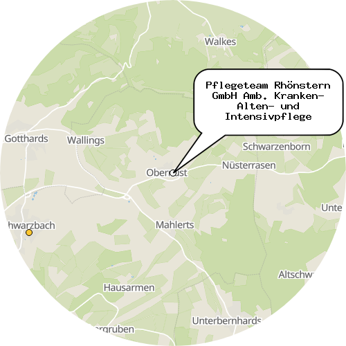 Kartenausschnitt für die Firma Pflegeteam Rhönstern GmbH Amb. Kranken- Alten- und Intensivpflege