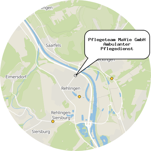 Kartenausschnitt für die Firma Pflegeteam MaVie GmbH Ambulanter Pflegedienst