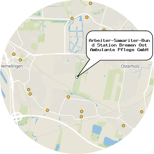 Kartenausschnitt für die Firma Arbeiter-Samariter-Bund Station Bremen Ost Ambulante Pflege GmbH