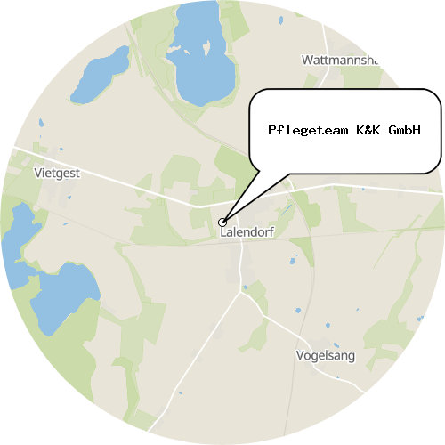 Kartenausschnitt für die Firma Pflegeteam K&K GmbH