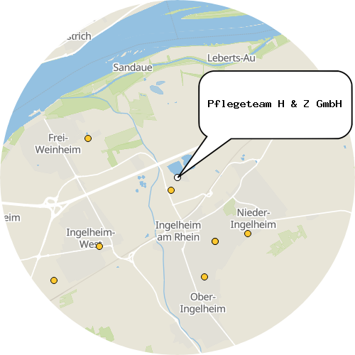 Kartenausschnitt für die Firma Pflegeteam H & Z GmbH
