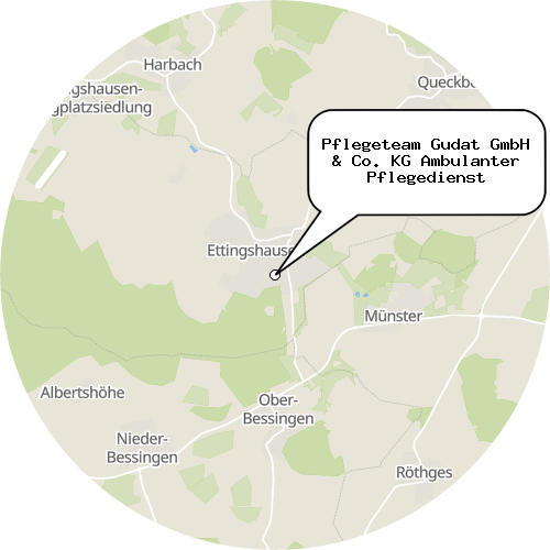 Kartenausschnitt für die Firma Pflegeteam Gudat GmbH & Co. KG Ambulanter Pflegedienst