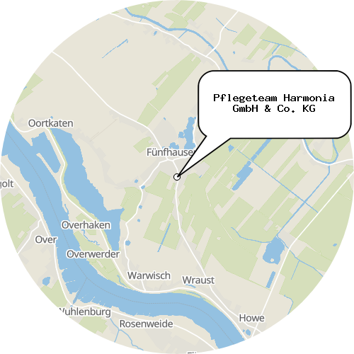 Kartenausschnitt für die Firma Pflegeteam Harmonia GmbH & Co. KG