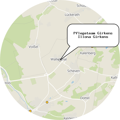 Kartenausschnitt für die Firma Pflegeteam Girkens Illona Girkens