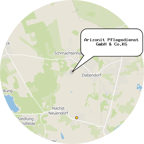 Kartenausschnitt für die Firma Arizonit Pflegedienst GmbH & Co.KG