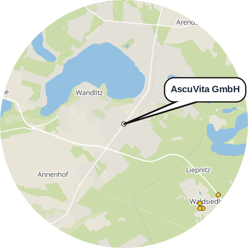 Kartenausschnitt für die Firma AscuVita GmbH
