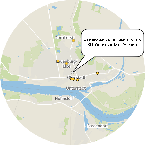 Kartenausschnitt für die Firma Askanierhaus GmbH & Co KG Ambulante Pflege