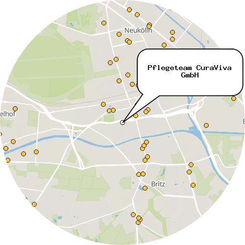 Kartenausschnitt für die Firma Pflegeteam CuraViva GmbH