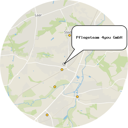 Kartenausschnitt für die Firma Pflegeteam 4you GmbH