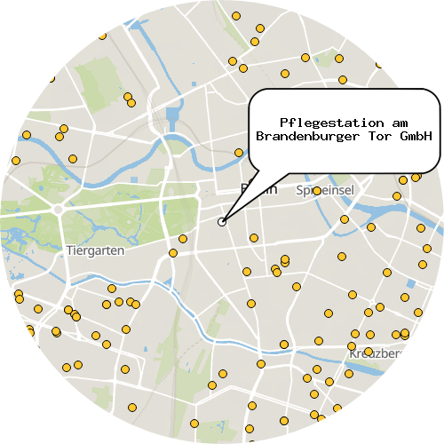 Kartenausschnitt für die Firma Pflegestation am Brandenburger Tor GmbH