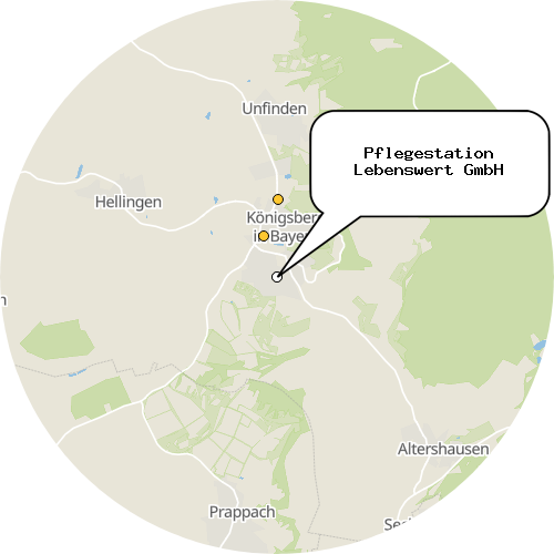 Kartenausschnitt für die Firma Pflegestation Lebenswert GmbH