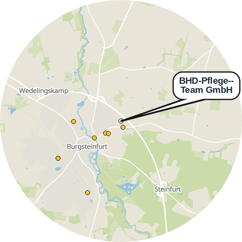 Kartenausschnitt für die Firma BHD-Pflege-Team GmbH