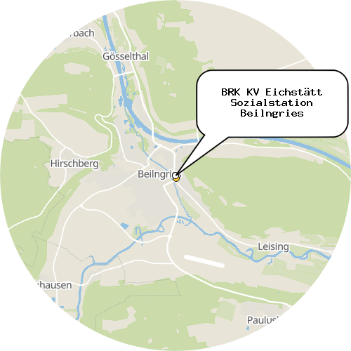 Kartenausschnitt für die Firma BRK KV Eichstätt Sozialstation Beilngries