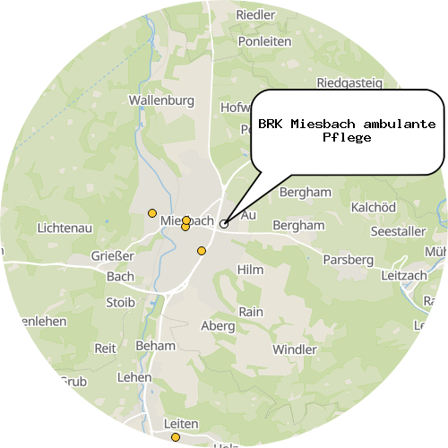Kartenausschnitt für die Firma BRK Miesbach ambulante Pflege