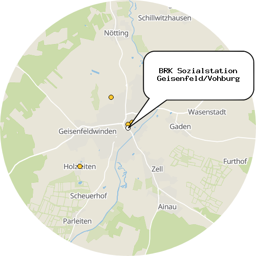 Kartenausschnitt für die Firma BRK Sozialstation Geisenfeld/Vohburg