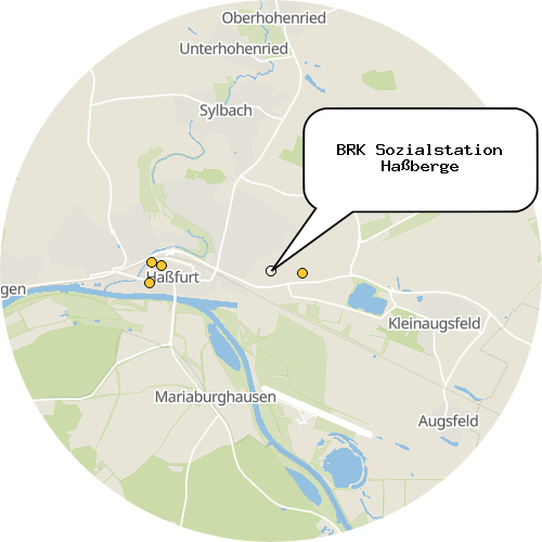 Kartenausschnitt für die Firma BRK Sozialstation Haßberge