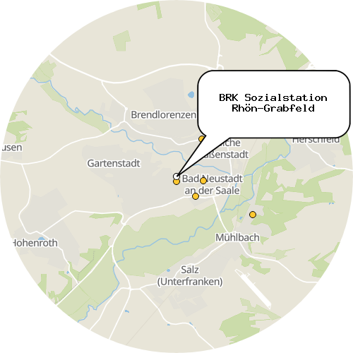 Kartenausschnitt für die Firma BRK Sozialstation Rhön-Grabfeld