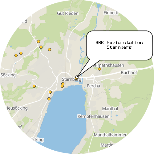 Kartenausschnitt für die Firma BRK Sozialstation Starnberg
