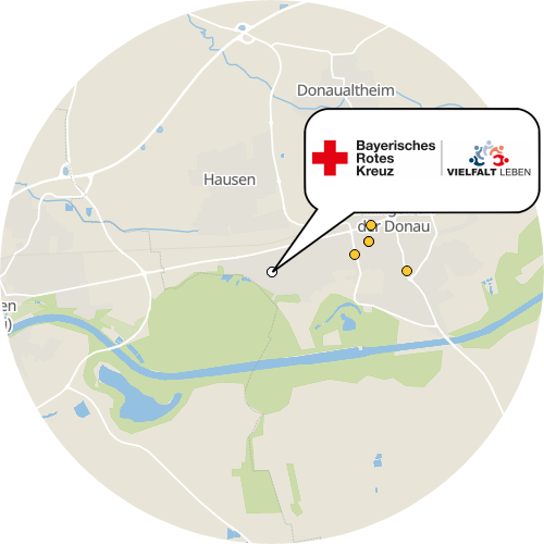 Kartenausschnitt für die Firma BRK-Sozialstation Dillingen