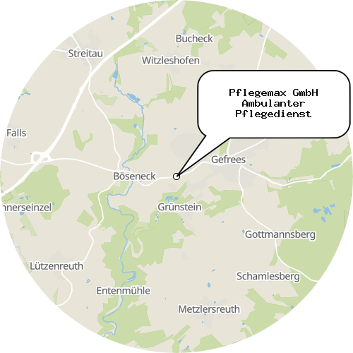 Kartenausschnitt für die Firma Pflegemax GmbH Ambulanter Pflegedienst