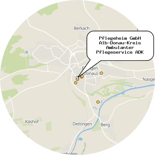 Kartenausschnitt für die Firma Pflegeheim GmbH Alb-Donau-Kreis Ambulanter Pflegeservice ADK