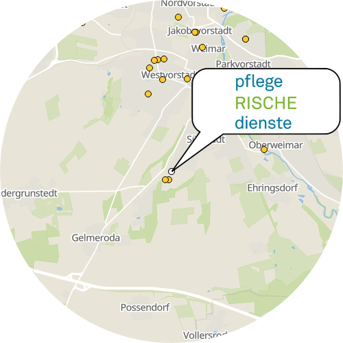 Kartenausschnitt für die Firma Pflegedienste RISCHE GmbH Betreuungs- u. Pflegedienst