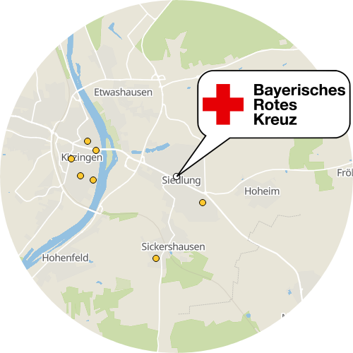 Kartenausschnitt für die Firma Bayerisches Rotes Kreuz - Sozialstation & Tagespflege