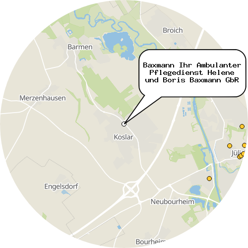 Kartenausschnitt für die Firma Baxmann Ihr Ambulanter Pflegedienst Helene und Boris Baxmann GbR