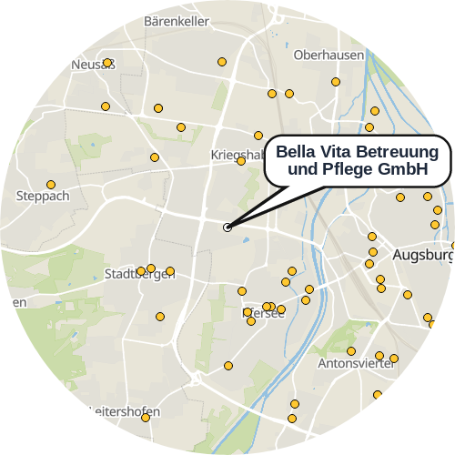 Kartenausschnitt für die Firma Bella Vita Betreuung und Pflege GmbH