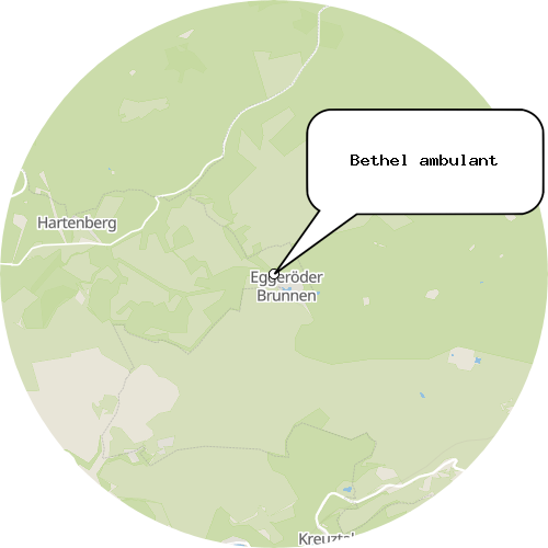 Kartenausschnitt für die Firma Bethel ambulant