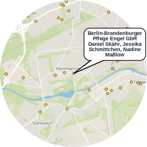 Kartenausschnitt für die Firma Berlin-Brandenburger Pflege Engel GbR Daniel Skähr, Jessika Schmittchen, Nadine Maßlow